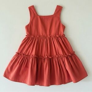 Habitual Girls Rust Tiered Babydoll Dress Sleeveless Lined 4T
